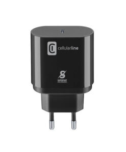 Cellular Line Φορτιστής Χωρίς Καλώδιο με Θύρα USB-C 25W Power Delivery Μαύρος (ACHSMUSBCPD25WK)