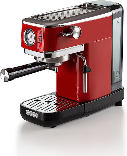 Ariete 1381/13 Μηχανή Espresso 1300W Πίεσης 15bar Κόκκινη