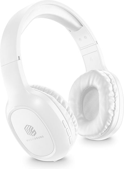 Cellular Line Music Sound Ασύρματα / Ενσύρματα Over Ear Ακουστικά με 8 ώρες Λειτουργίας Λευκά