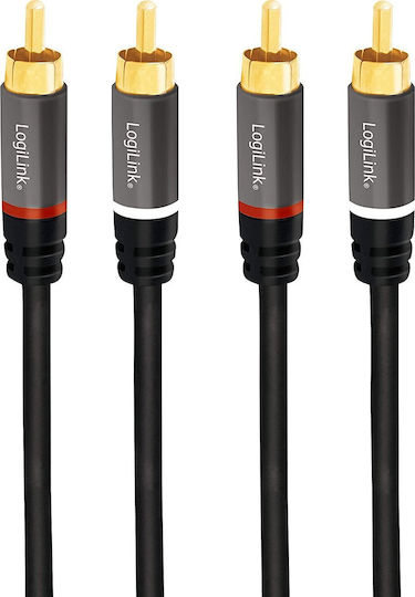 LogiLink Cable 2x RCA male - 2x RCA male 7.5m CA1208