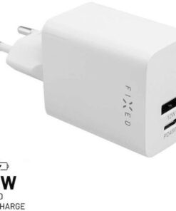 Fixed Φορτιστής Χωρίς Καλώδιο με Θύρα USB-A και Θύρα USB-C 45W Power Delivery Λευκός (Charge Mini S)