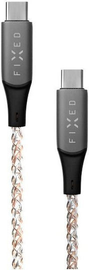Fixed LED USB 2.0 Cable USB-C male - USB-C 60W Πολύχρωμο 1.2m - Image 3