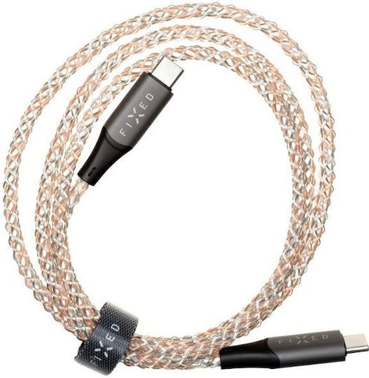 Fixed LED USB 2.0 Cable USB-C male - USB-C 60W Πολύχρωμο 1.2m - Image 5