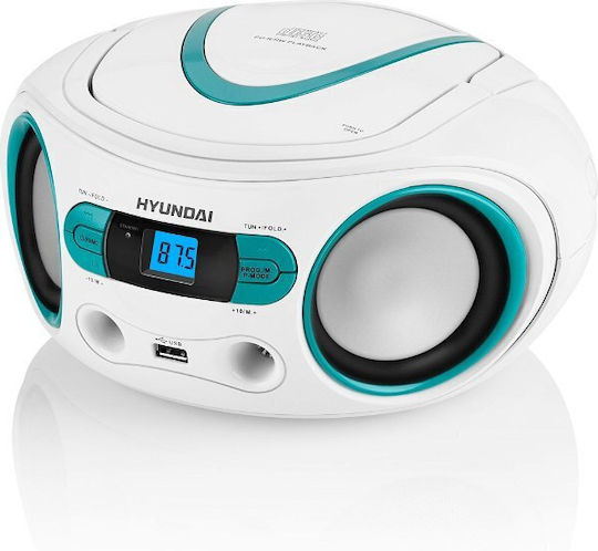 Hyundai Φορητό Ηχοσύστημα TRC533AU3WBL με Ραδιόφωνο / USB σε Λευκό Χρώμα - Image 2
