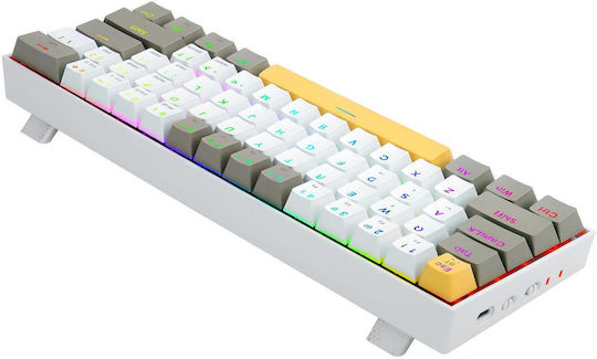 Redragon Draconic PRO K530 Ασύρματο Gaming Μηχανικό Πληκτρολόγιο με Custom Brown διακόπτες και RGB φωτισμό (Αγγλικό US) Gray/Yellow - Image 7