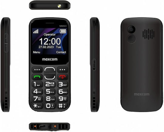 MaxCom MM443 Dual SIM Κινητό με Κουμπιά Μαύρο - Image 2