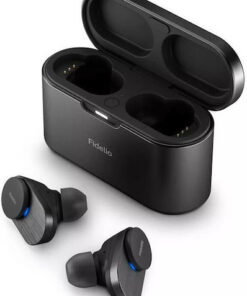 Philips Fidelio T1 In-ear Bluetooth Handsfree Ακουστικά με Αντοχή στον Ιδρώτα και Θήκη Φόρτισης Μαύρα