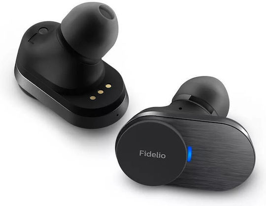 Philips Fidelio T1 In-ear Bluetooth Handsfree Ακουστικά με Αντοχή στον Ιδρώτα και Θήκη Φόρτισης Μαύρα - Image 4