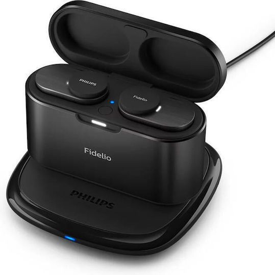 Philips Fidelio T1 In-ear Bluetooth Handsfree Ακουστικά με Αντοχή στον Ιδρώτα και Θήκη Φόρτισης Μαύρα - Image 5