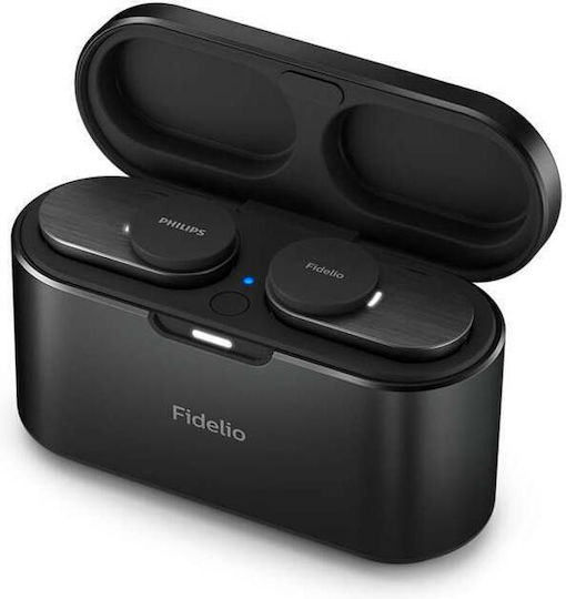 Philips Fidelio T1 In-ear Bluetooth Handsfree Ακουστικά με Αντοχή στον Ιδρώτα και Θήκη Φόρτισης Μαύρα - Image 9