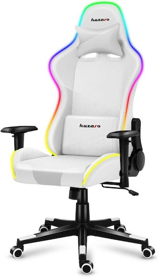 Huzaro Force 6.2 Υφασμάτινη Καρέκλα Gaming με Ρυθμιζόμενα Μπράτσα και RGB Φωτισμό Λευκή - Image 7