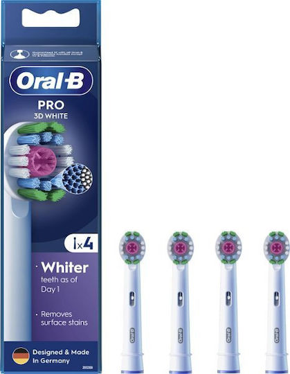 Oral-B Pro 3D White Ανταλλακτικές Κεφαλές για Ηλεκτρική Οδοντόβουρτσα 4τμχ - Image 2