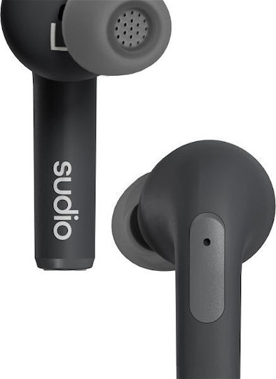 Sudio N2 Pro In-ear Bluetooth Handsfree Ακουστικά με Αντοχή στον Ιδρώτα και Θήκη Φόρτισης Μαύρα - Image 3