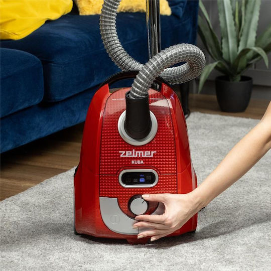 Zelmer ZVC335 Ηλεκτρική Σκούπα 650W με Σακούλα 3lt Κόκκινη - Image 4