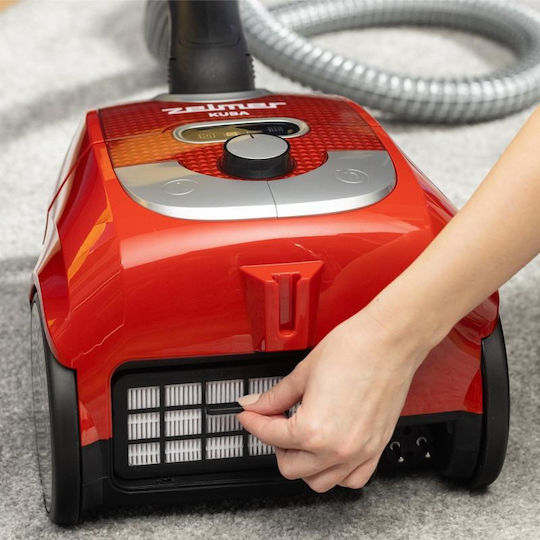 Zelmer ZVC335 Ηλεκτρική Σκούπα 650W με Σακούλα 3lt Κόκκινη - Image 5