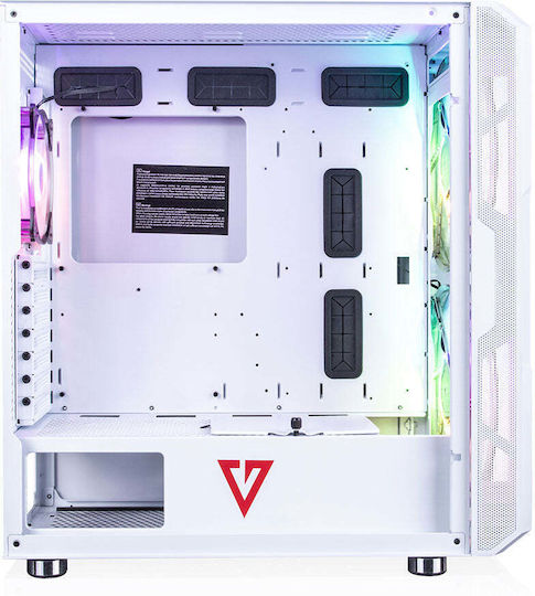 Modecom Amirani Gaming Midi Tower Κουτί Υπολογιστή με Πλαϊνό Παράθυρο Λευκό - Image 4