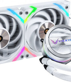Valkyrie Dragonfang 240 ARGB Υδρόψυξη Επεξεργαστή Διπλού Ανεμιστήρα 120mm για Socket AM4/AM5/1700/1200/115x Λευκή