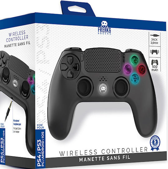 Freaks and Geeks V2 Ασύρματο Gamepad για PS4 Μαύρο