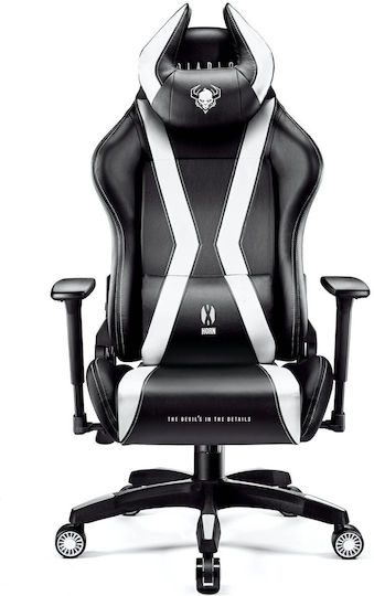 Diablo X-Horn Καρέκλα Gaming Δερματίνης με Ρυθμιζόμενα Μπράτσα Μαύρο / Λευκό - Image 3