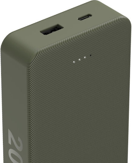 HAMA Colour 20 Power Bank 20000mAh με Θύρα USB-A και Θύρα USB-C Πράσινο - Image 4