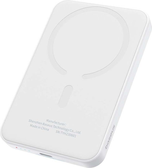 Baseus Mini Power Bank 5000mAh 20W με Θύρα USB-C Λευκό - Image 3