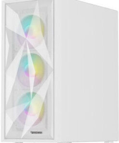 Alternative view of Natec Diaxid 605 Gaming Midi Tower Κουτί Υπολογιστή με Πλαϊνό Παράθυρο και RGB Φωτισμό Λευκό