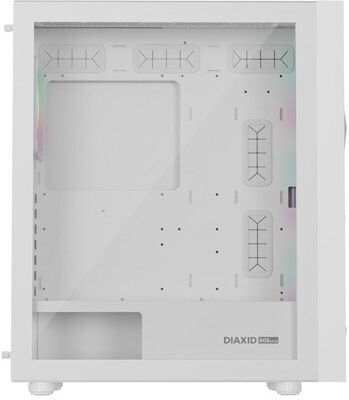 Natec Diaxid 605 Gaming Midi Tower Κουτί Υπολογιστή με Πλαϊνό Παράθυρο και RGB Φωτισμό Λευκό - Image 6