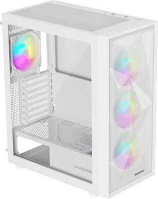 Natec Diaxid 605 Gaming Midi Tower Κουτί Υπολογιστή με Πλαϊνό Παράθυρο και RGB Φωτισμό Λευκό - Image 11