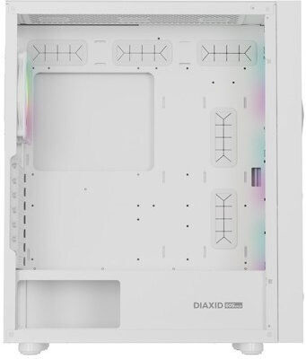 Natec Diaxid 605 Gaming Midi Tower Κουτί Υπολογιστή με Πλαϊνό Παράθυρο και RGB Φωτισμό Λευκό - Image 14