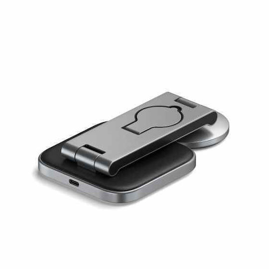 Satechi Ασύρματος Φορτιστής Qi2 15W Power Delivery Γκρι (SA-ST-Q31FM-EA) - Image 5