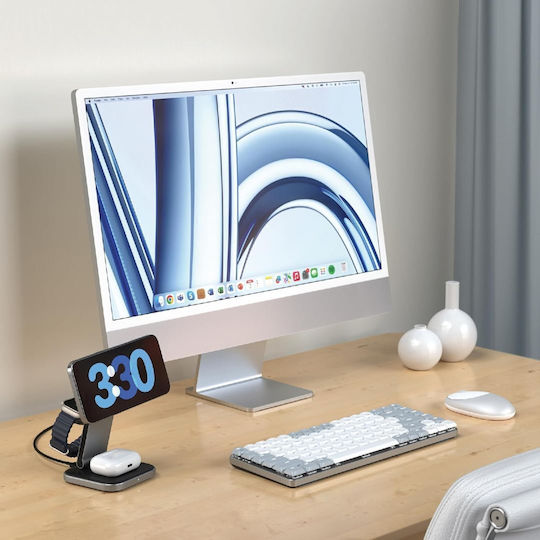 Satechi Ασύρματος Φορτιστής Qi2 15W Power Delivery Γκρι (SA-ST-Q31FM-EA) - Image 10