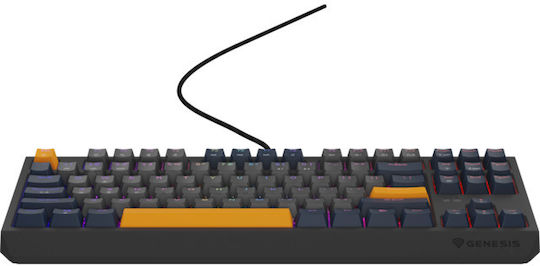 Genesis Thor 230 TKL Gaming Μηχανικό Πληκτρολόγιο Tenkeyless με Outemu Panda διακόπτες και RGB φωτισμό (Αγγλικό US) Naval Blue Negative - Image 5