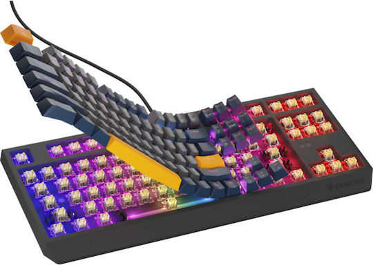 Genesis Thor 230 TKL Gaming Μηχανικό Πληκτρολόγιο Tenkeyless με Outemu Panda διακόπτες και RGB φωτισμό (Αγγλικό US) Naval Blue Negative - Image 6