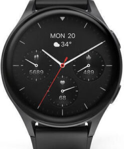 HAMA 8900 Aluminium 45mm Αδιάβροχο Smartwatch με Παλμογράφο (Μαύρο)