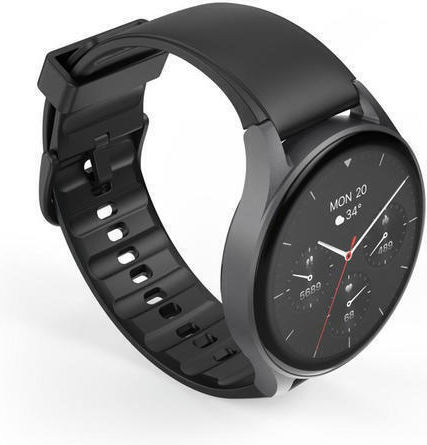 HAMA 8900 Aluminium 45mm Αδιάβροχο Smartwatch με Παλμογράφο (Μαύρο) - Image 2