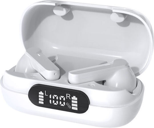 Denver TWE-40 In-ear Bluetooth Handsfree Ακουστικά με Θήκη Φόρτισης Λευκά - Image 4