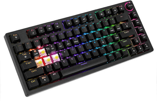 Savio Phenix ABS Ασύρματο Gaming Μηχανικό Πληκτρολόγιο 75% με Gateron Yellow Pro διακόπτες και RGB φωτισμό (Αγγλικό US) - Image 2