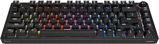 Savio Phenix ABS Ασύρματο Gaming Μηχανικό Πληκτρολόγιο 75% με Gateron Yellow Pro διακόπτες και RGB φωτισμό (Αγγλικό US) - Image 4