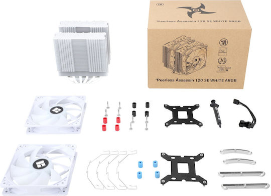 Thermalright Peerless Assassin 120 SE Ψύκτρα Επεξεργαστή για Socket AM4/AM5/1200/115x/1700 με RGB Φωτισμό Λευκή - Image 7