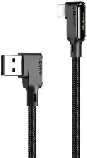 Mcdodo Angle (90°) / Braided USB-A to Lightning Cable Μαύρο 1.8m (CA-7511) - Image 4