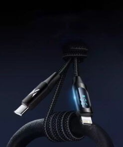 Alternative view of Wozinsky Braided USB-C to Lightning Cable 36W Μαύρο 2m (WUCLC2)