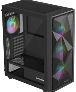 Alternative view of Natec Diaxid 605 Gaming Midi Tower Κουτί Υπολογιστή με Πλαϊνό Παράθυρο και RGB Φωτισμό Μαύρο