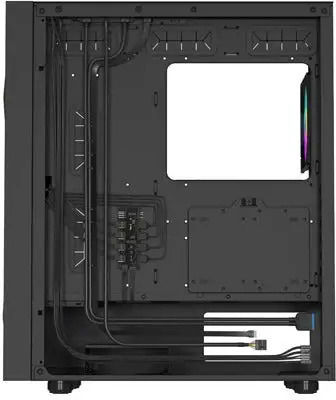 Natec Diaxid 605 Gaming Midi Tower Κουτί Υπολογιστή με Πλαϊνό Παράθυρο και RGB Φωτισμό Μαύρο - Image 6