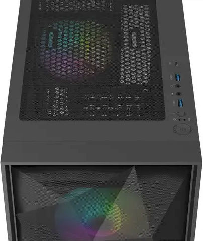 Natec Diaxid 605 Gaming Midi Tower Κουτί Υπολογιστή με Πλαϊνό Παράθυρο και RGB Φωτισμό Μαύρο - Image 10