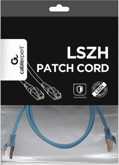 Cablexpert S/FTP Cat.6a Καλώδιο Δικτύου Ethernet 1m Μπλε 1τμχ PP6A-LSZHCU-B-1M - Image 3