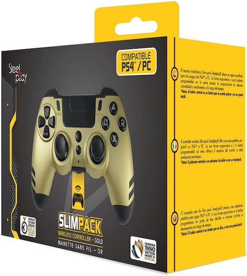 Steelplay Ασύρματο Gamepad για PS4 Χρυσό - Image 3