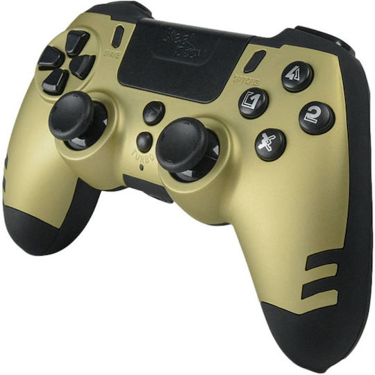 Steelplay Ασύρματο Gamepad για PS4 Χρυσό - Image 2