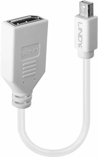 Lindy Μετατροπέας mini DisplayPort male σε DisplayPort female Λευκό 1τμχ 41021 - Image 4