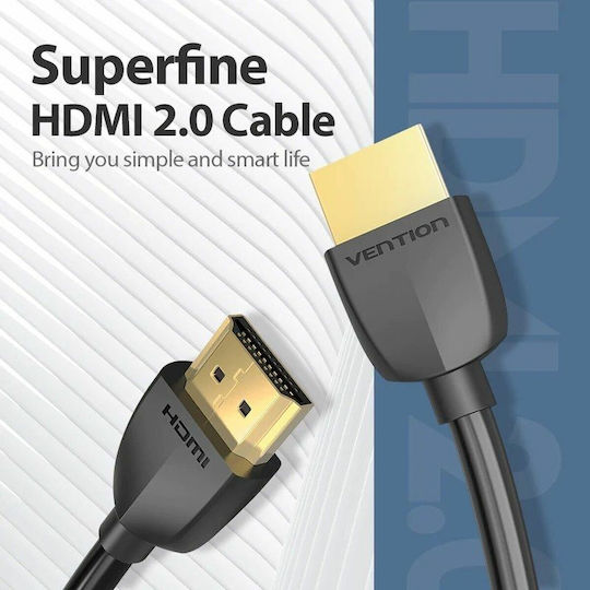 Vention HDMI 2.0 Cable HDMI male - HDMI male 1.5m Μαύρο 056379 - Image 3