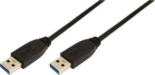LogiLink USB 3.0 Cable USB-A male - USB-A male Μαύρο 2m (CU0039) - Image 2